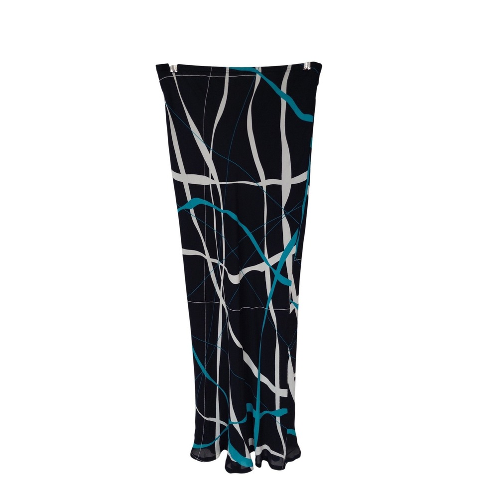 Vinrage Y2K Nygard Collection 100% Silk Maxi Skirt Abstract‎ Print Size 12 NWT